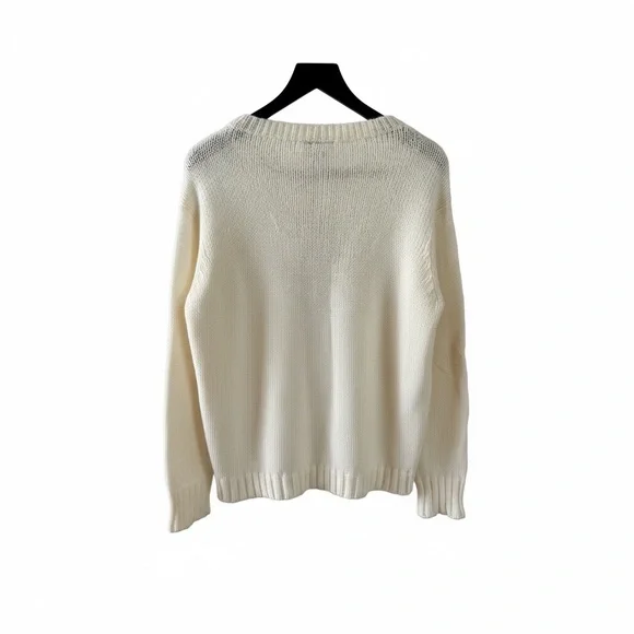 🍀Wooden Ships Cream Sweater with Lightning Bolt Design - Picture 2 of 4